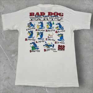VTG 1994 Bad Dog Things at a Party Cat Funny Humor Single Stitch Tee - XL